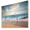 Designart - Sea Sunset - Seascape Photography Print on Natural Pine Wood